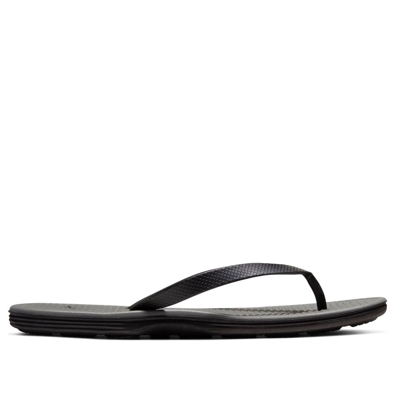 Nike Solarsoft Thong Black Gray Slippers 488160-090