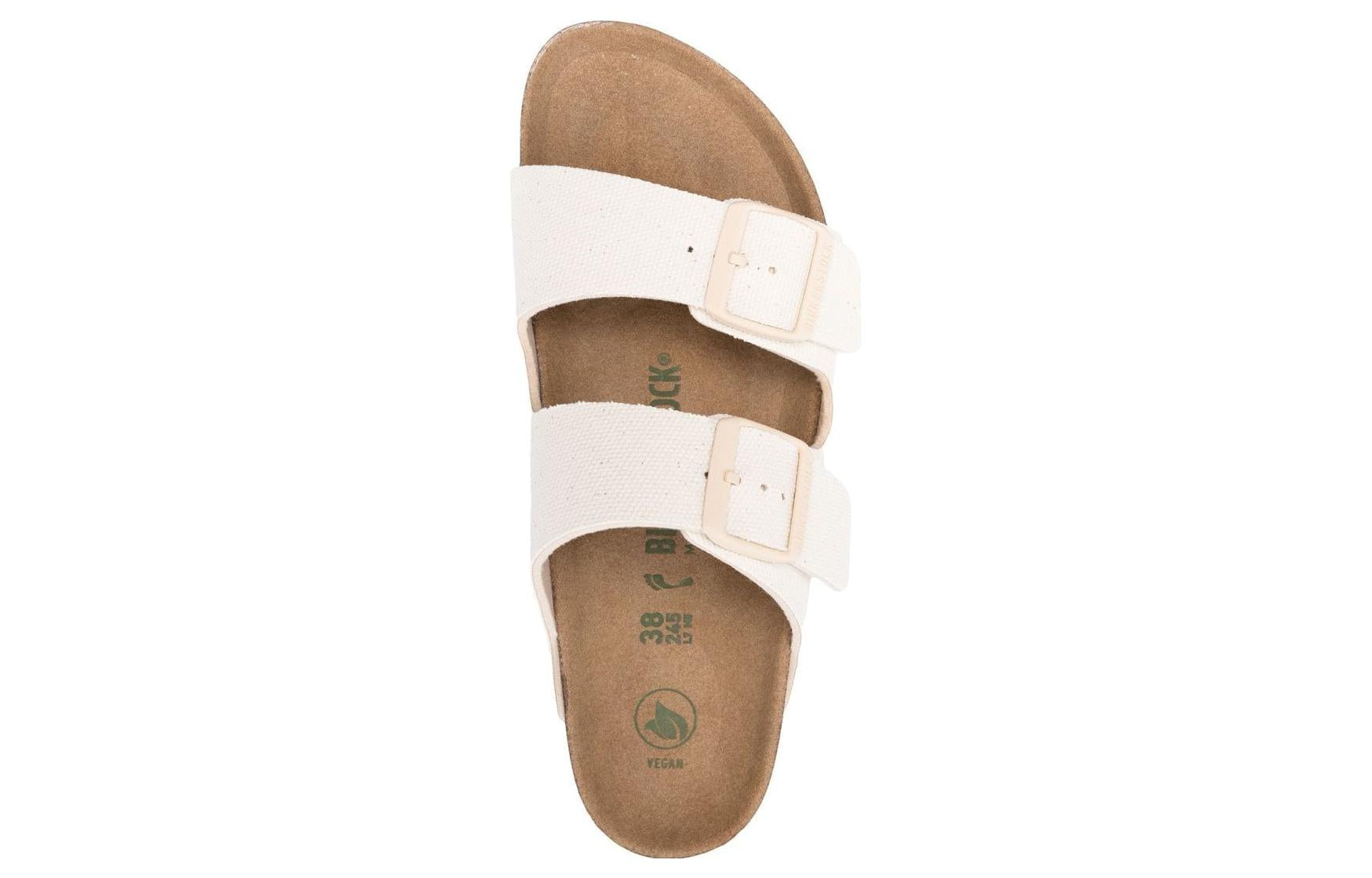 Birkenstock Arizona Vegan Textile Narrow Fit Sandals 'Eggshell' 1022679