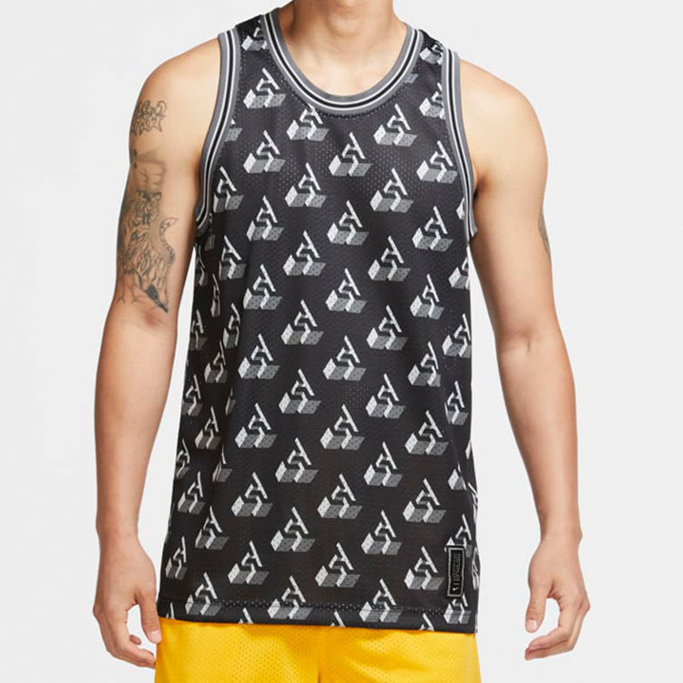 Nike Giannis Monogram Vest Asia Sizing 'Black White' CK6223-010