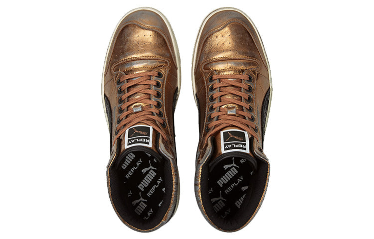PUMA Ralph Sampson Retro Skateboarding Shoes Brown Unisex 385289-01