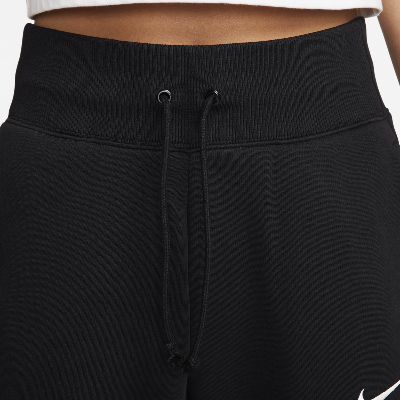 (WMNS) Nike Phoenix Fleece High-Waisted Cropped Sweatpants 'Black' FB8417-010