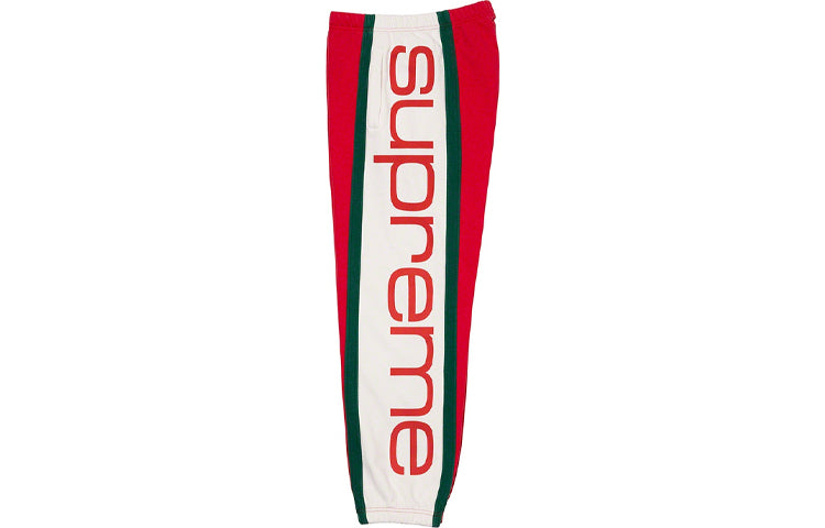 Supreme Big Logo Paneled Sweatpants 'Red White' SUP-FW20-303
