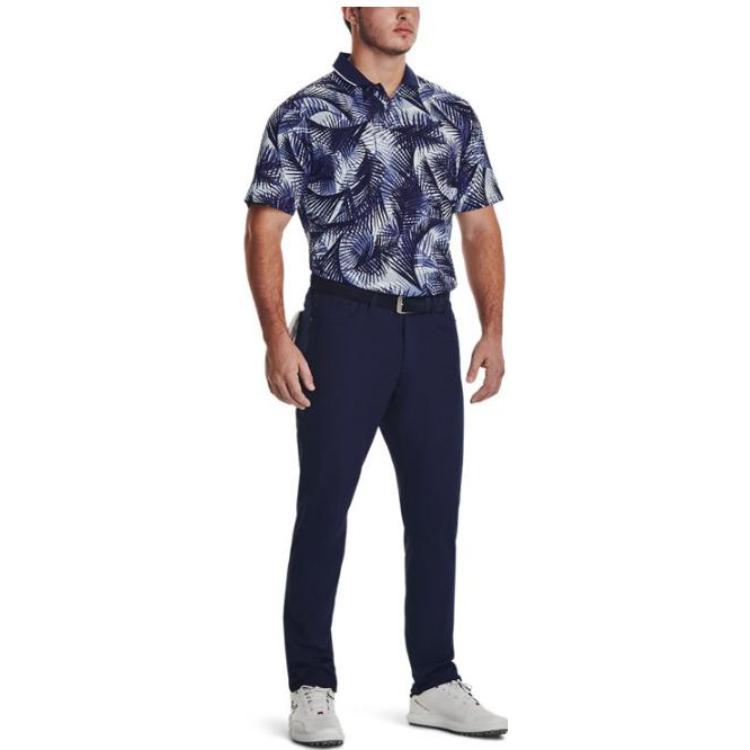 Under Armour Iso-Chill Graphic Palm Polo Shirt 'Blue Multi' 1377367-410