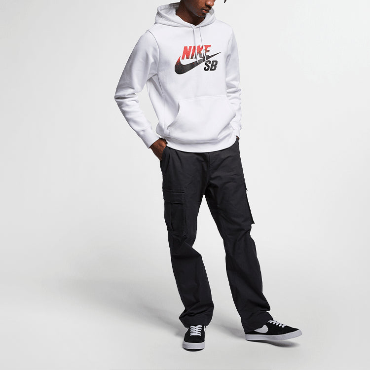 Men's Nike Sb Icon Gradient Logo Skateboard Sports Pullover White BV6751-100