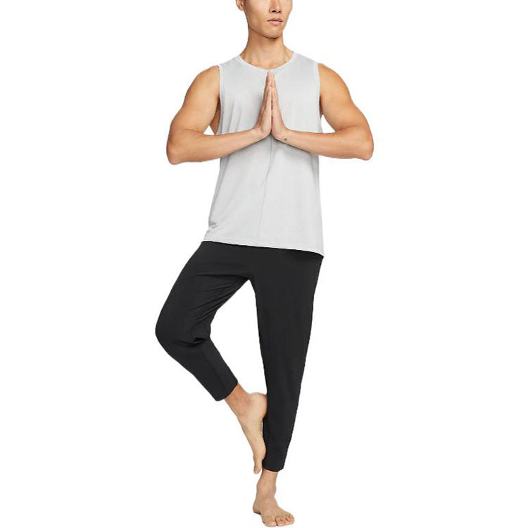 Nike Solid Color Straight High Waist Sports Pants/Trousers/Joggers Men's Black DD2121-010