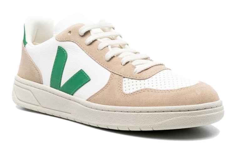 Veja V-10 Chromfree Low-Top Sneakers 'White Beige Green' VX0503146