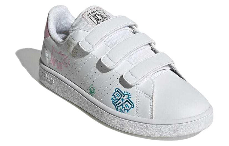 Keith Haring x adidas neo Advancourt Base 'White Blue Pink' GX3675