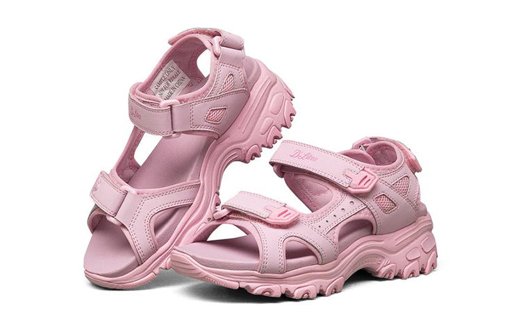 Skechers Dlites Lightweight Cozy Sports Big Boys Pink Red Sandals 664133L-PNK