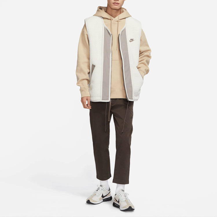 Men's Nike Sportswear Sport Essentials+ Embroidered Logo Fleece Zipper Mineral Gray Vest DD5026-072