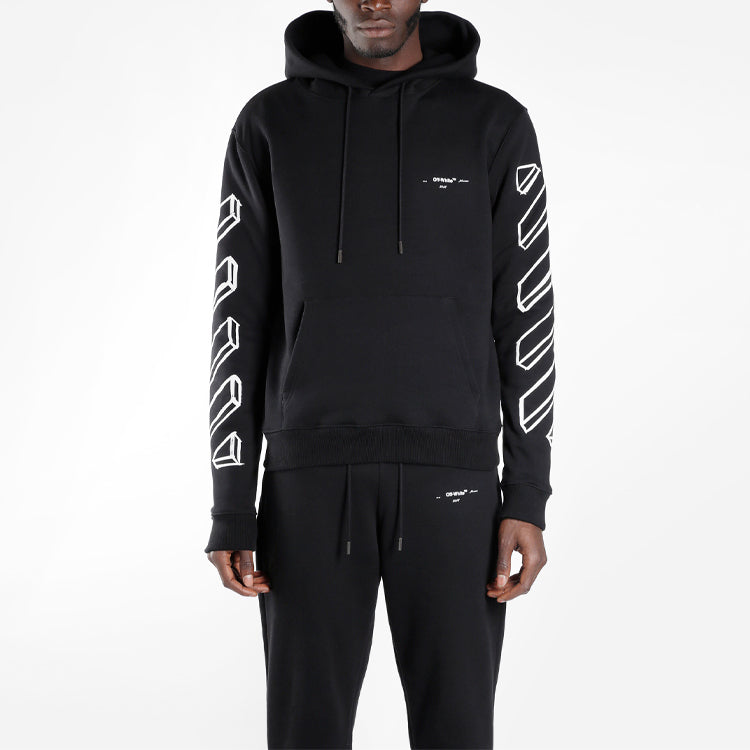 Off-White Diag Marker Arrows Hoodie OMBB034E18192024-BK