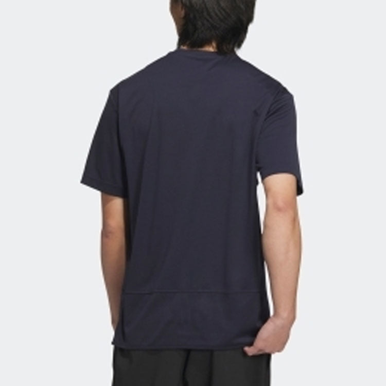 adidas ID 2.0 Regular Fit Aeroready Knit Short Sleeve Tee 'Navy' IA9439