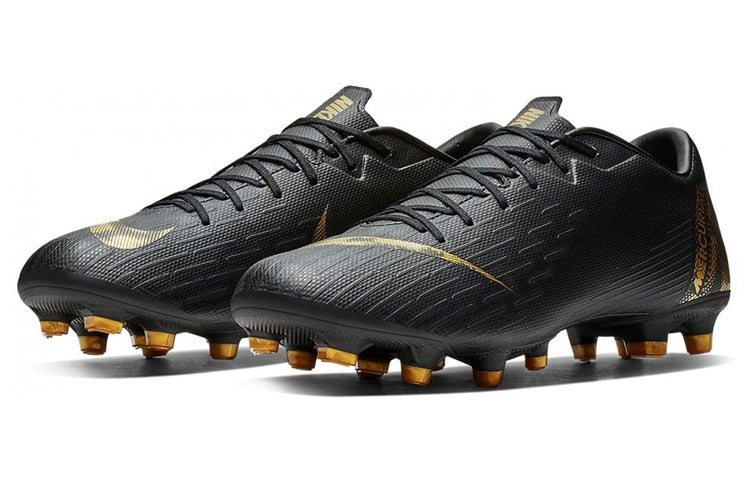 Nike Mercurial Vapor 12 Academy FG MG 'Black Metallic Gold' AH7375-077