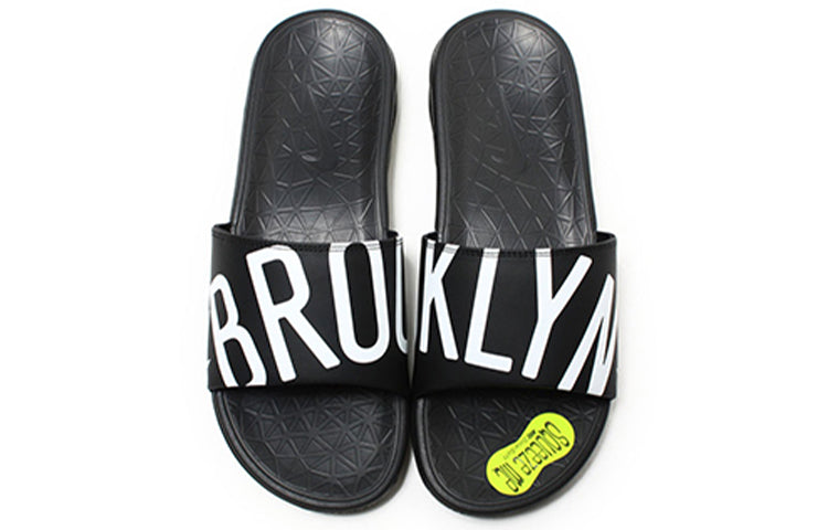 Nike BENASSI SOLARSOFT NBA Slide 'Brooklyn Black' 917551-002