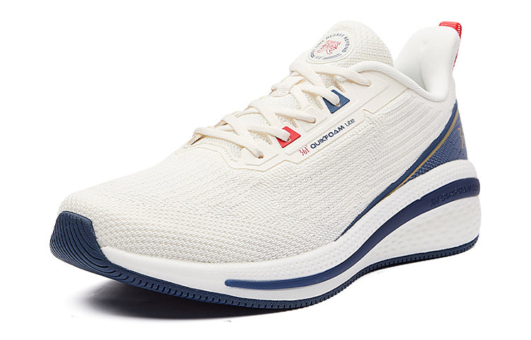 361 Degrees QU!K Light Breathable Running Shoes 'White Blue' 572132213-1