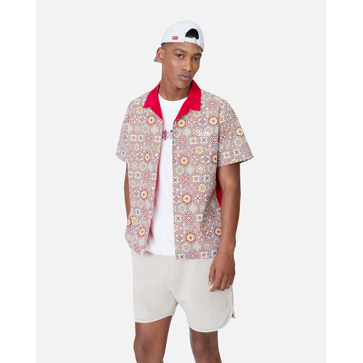KITH Printed Camp Collar Shirt 'Brown Red' KH3788-108