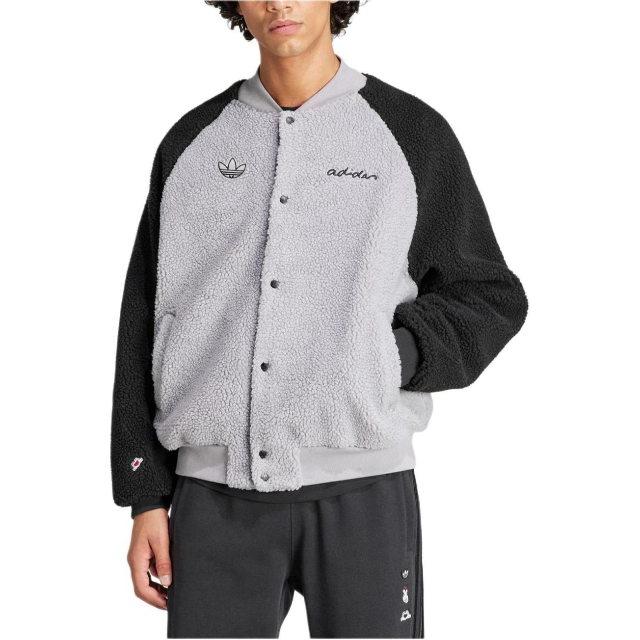 adidas Originals x Disney V-Day FL Jacket Asia Sizing 'Grey Black' IY2265