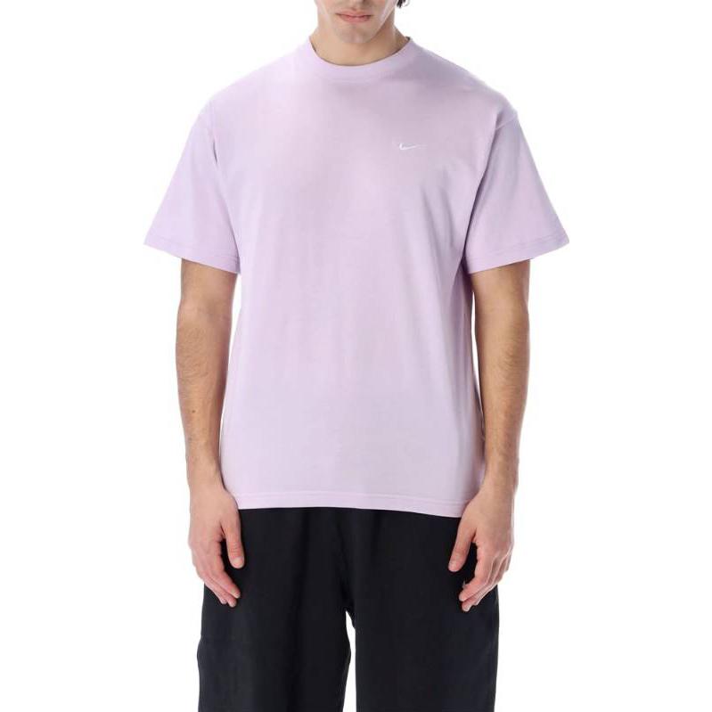 Men's Nike Solid Color Cotton Embroidered Logo Round Neck Short Sleeve Purple T-Shirt CV0559-530