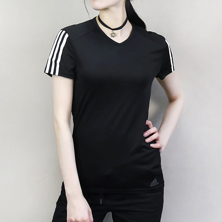(WMNS) adidas Running Sports Short-sleeve Tee Black CZ7569