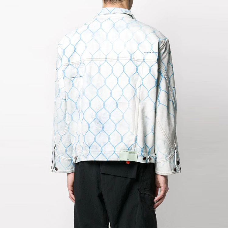 Off-White Fence Classic Denim Jacket Loose Fit Light Blue OMYE051S203860307131