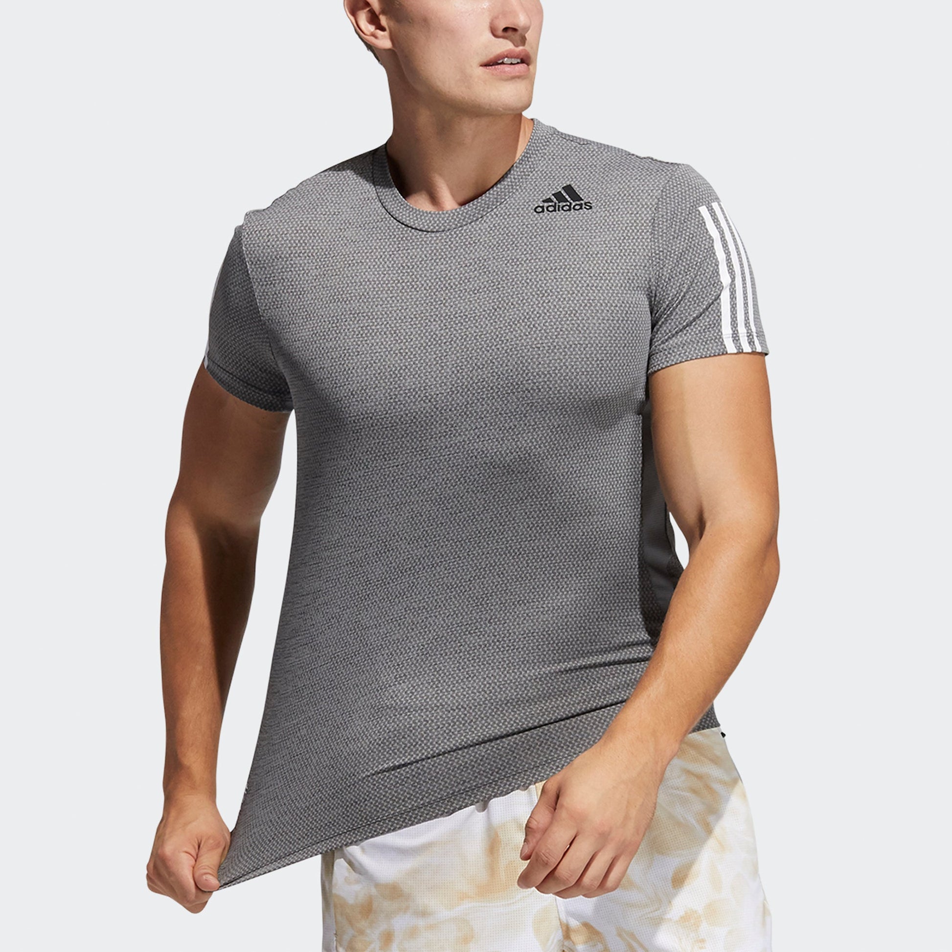 adidas Hrdy 3s Tee Training Sports Short Sleeve Gray GP7655