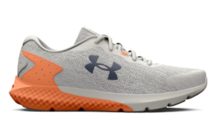 (WMNS) Under Armour Charged Rogue 3 Knit-GRY Sneakers 'Grey Orange' 3026147-100