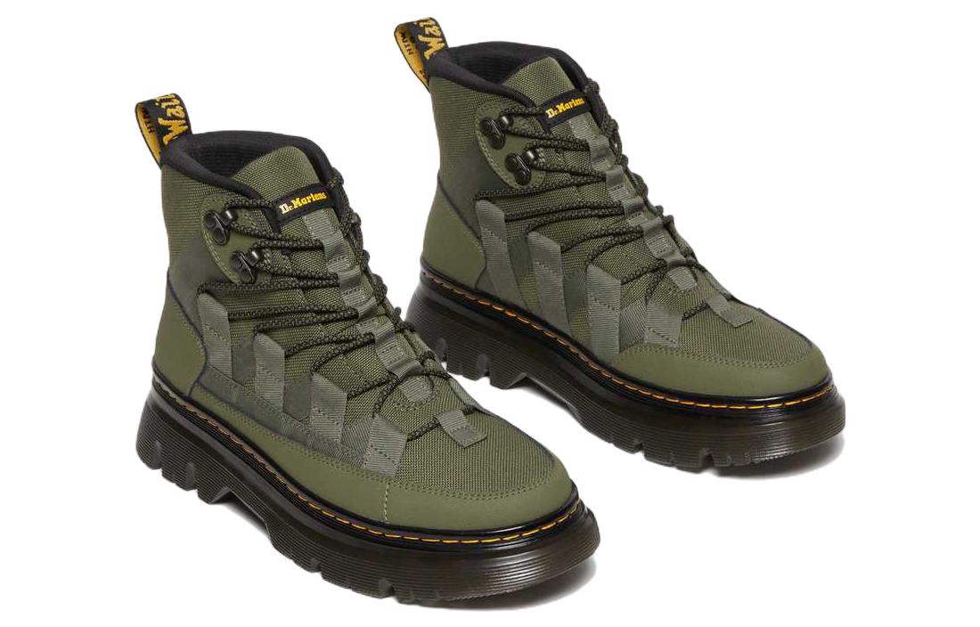 Dr. Martens Boury Leather Casual Boots 'Khaki Green' 27831384
