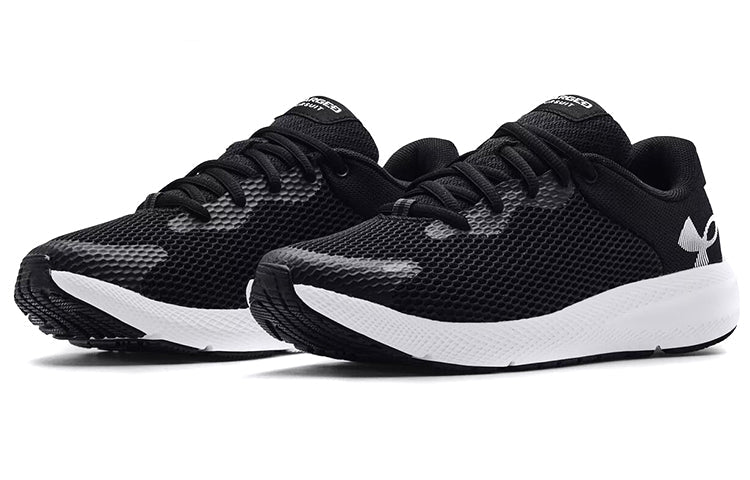 (WMNS) Under Armour Charged Pursuit 2 Big Logo 'Black Jet Grey' 3024143-002