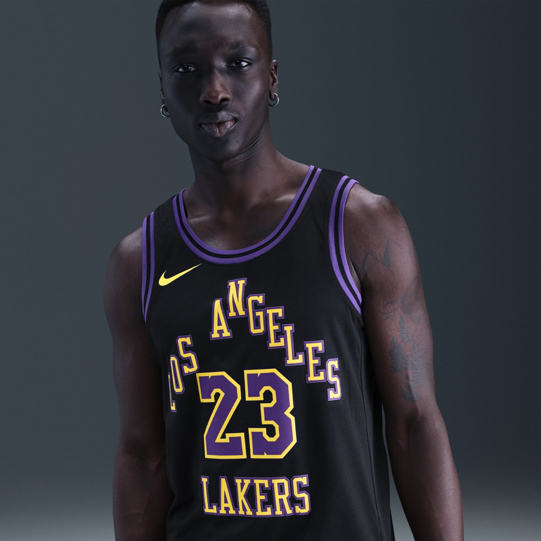 Nike NBA Lebron James Los Angeles Lakers 2023/24 City Edition Swingman Jersey #23 DX8506-012