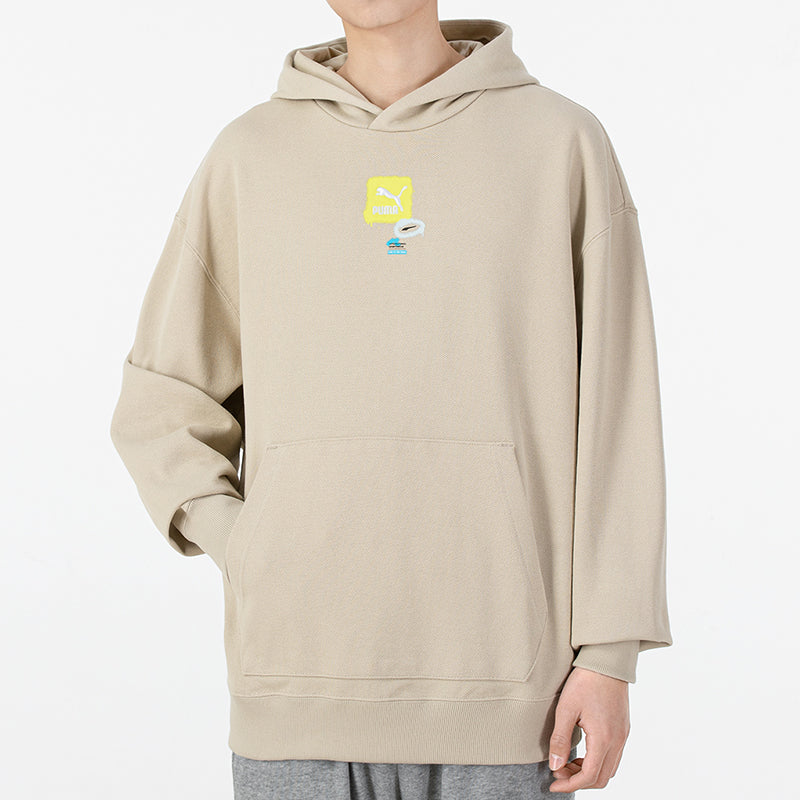 PUMA Oversize Trend Graphic Logo Hoodie 'Beige' 536061-64