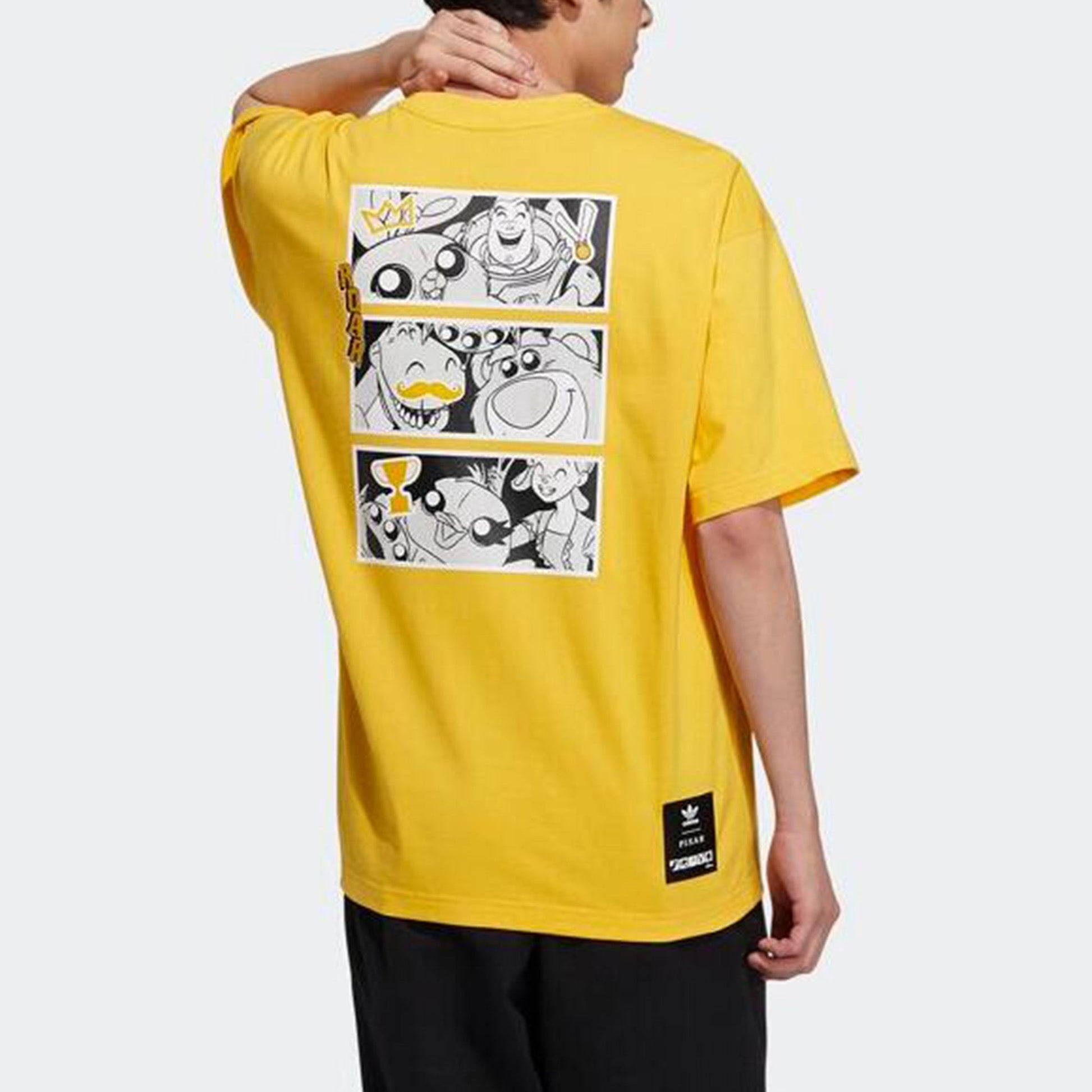 adidas originals Manga Ss Tee 2 Sports Causual Round Collar Male Yellow HC6926
