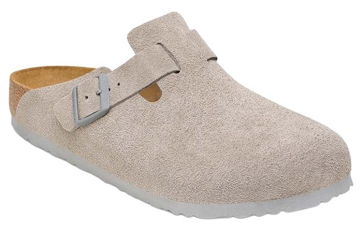 (WMNS) Birkenstock Boston Suede Leather 'Stone Coin' 1027751