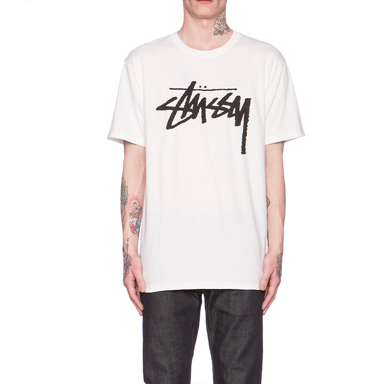 Stussy Stock Tee Classic Logo Short Sleeve Unisex Creamy White 1904442-NVTURAL