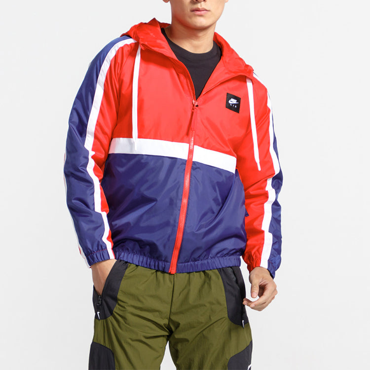 Nike Sports Windproof hooded casual Jacket Red BV5184-657