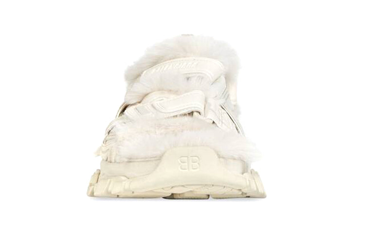 (WMNS) Balenciaga Track Sandals 'Fake Fur White' 668560W3CQ39700
