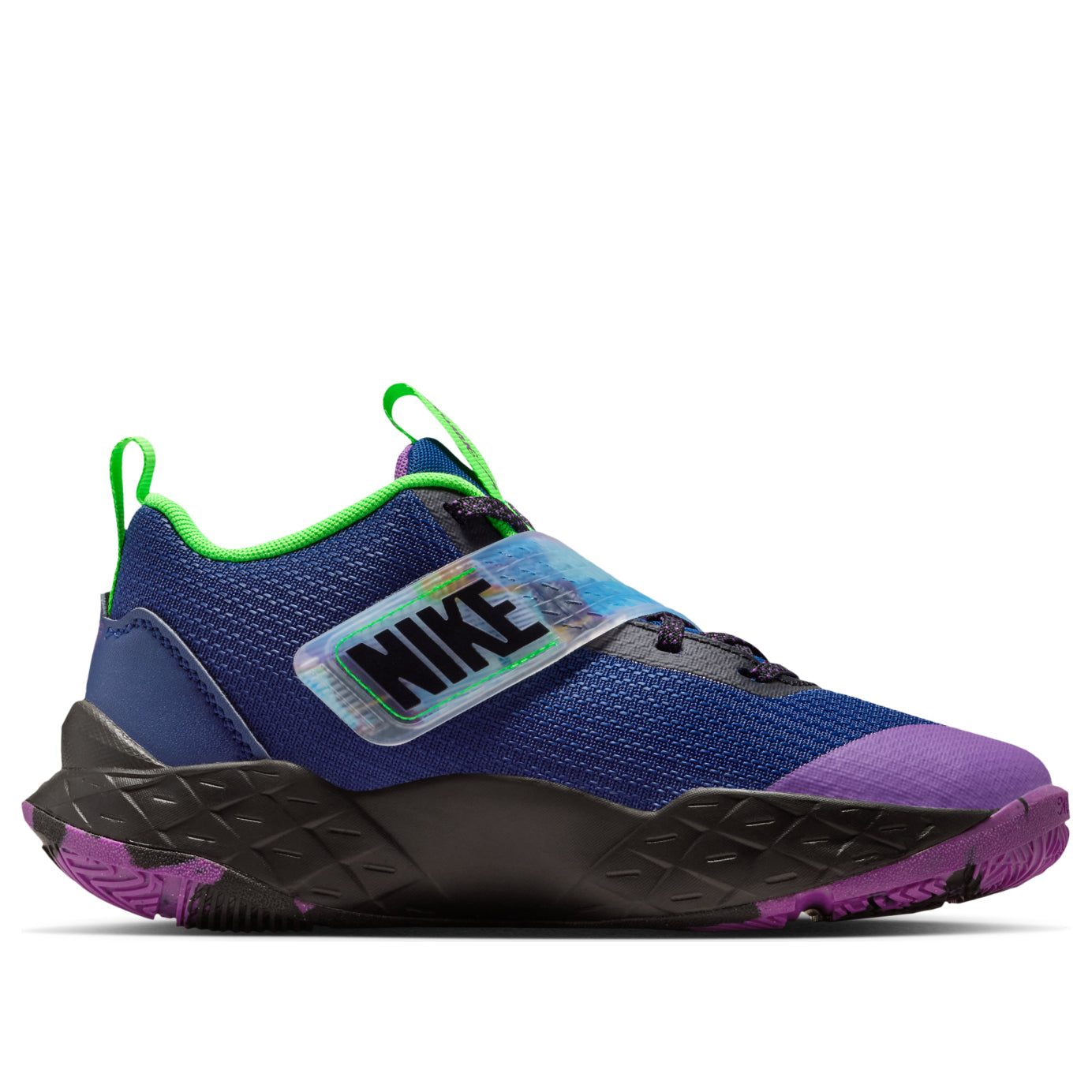 (GS) Nike Team Hustle D 12 'Blue Void Vivid Purple Green Strike' HV2291-400