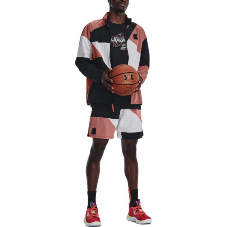 Under Armour Curry Woven 7 inch Basketball Shorts 'Black Pink White' 1377306-604