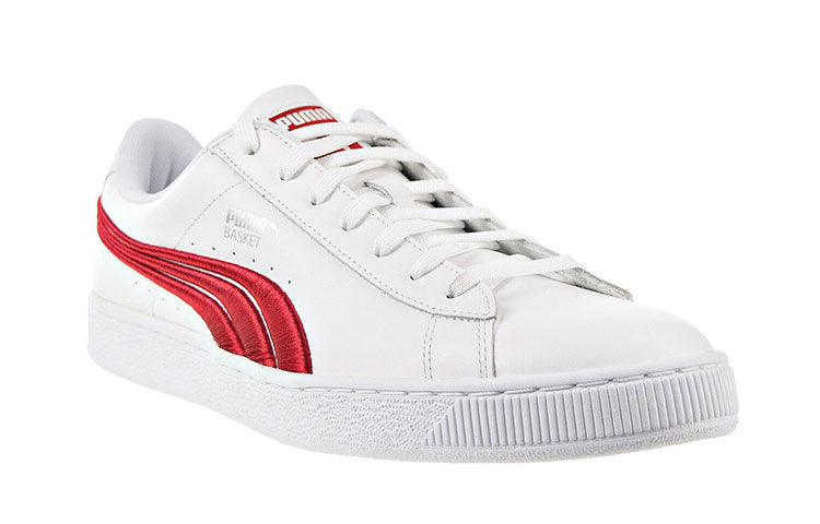 PUMA Basket Classic Badge Casual Shoes White/Red 362550-05