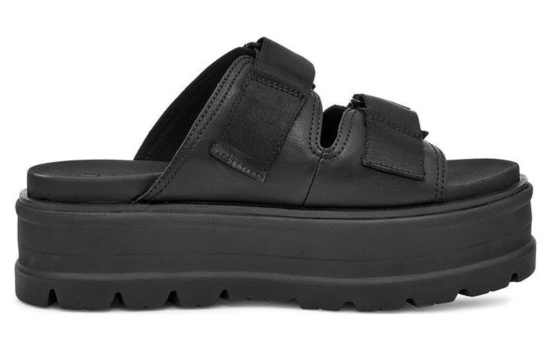 (WMNS) UGG Clem Black Slippers 1119951-BLLE