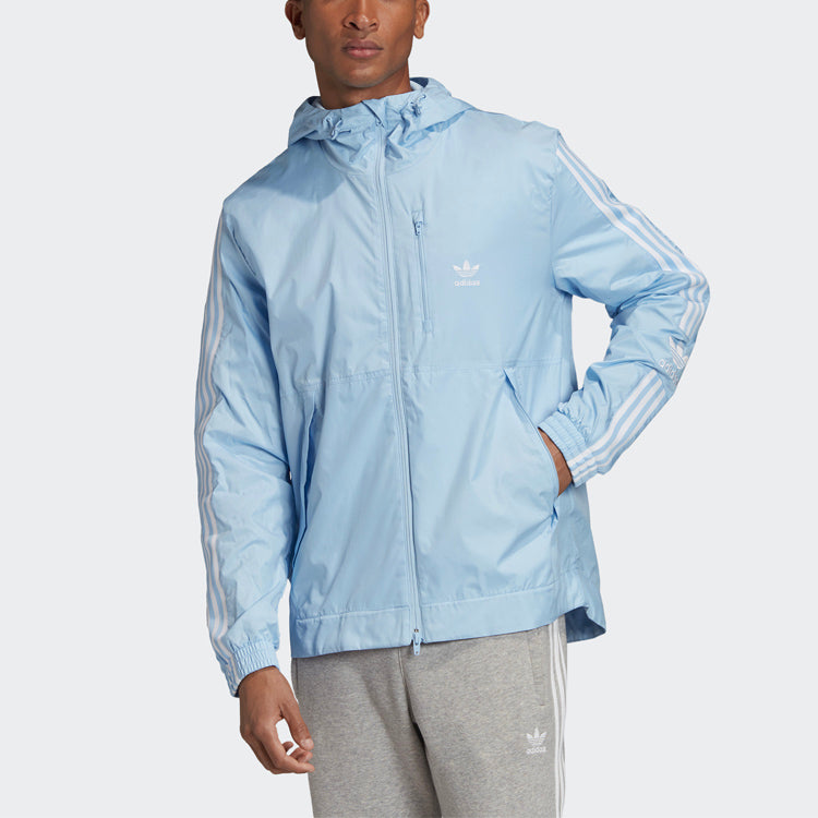 adidas originals Lock Up Wb hooded track Jacket Pink Blue FM3818