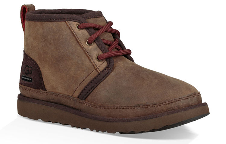 UGG Neumel II WP Cozy Stay Warm Big Boys Bear Brown Fleece Lined 1017322K-GRZ