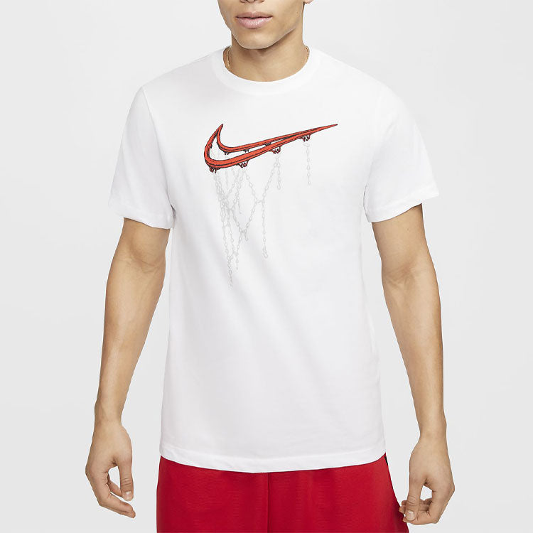 Nike Dry Fit Swoosh Printing Short Sleeve White CD1328-100