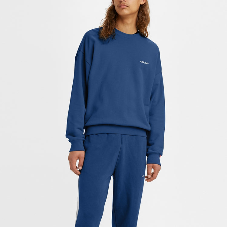 Men's Levis Embroidered Round Neck Pullover Blue A0717-0009