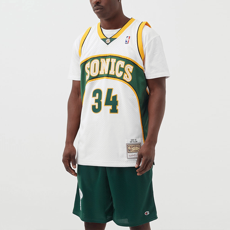 Mitchell & Ness NBA Swingman Jersey 'Seattle SuperSonics - Ray Allen 2006-07' SMJYCP20036-SSUWHIT06RAL
