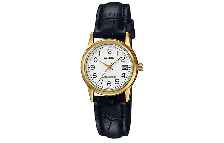 CASIO Analog Watch 'Black Burgundy Set' LTP-V002GL-7BUDF&LTP-1094Q-7B6
