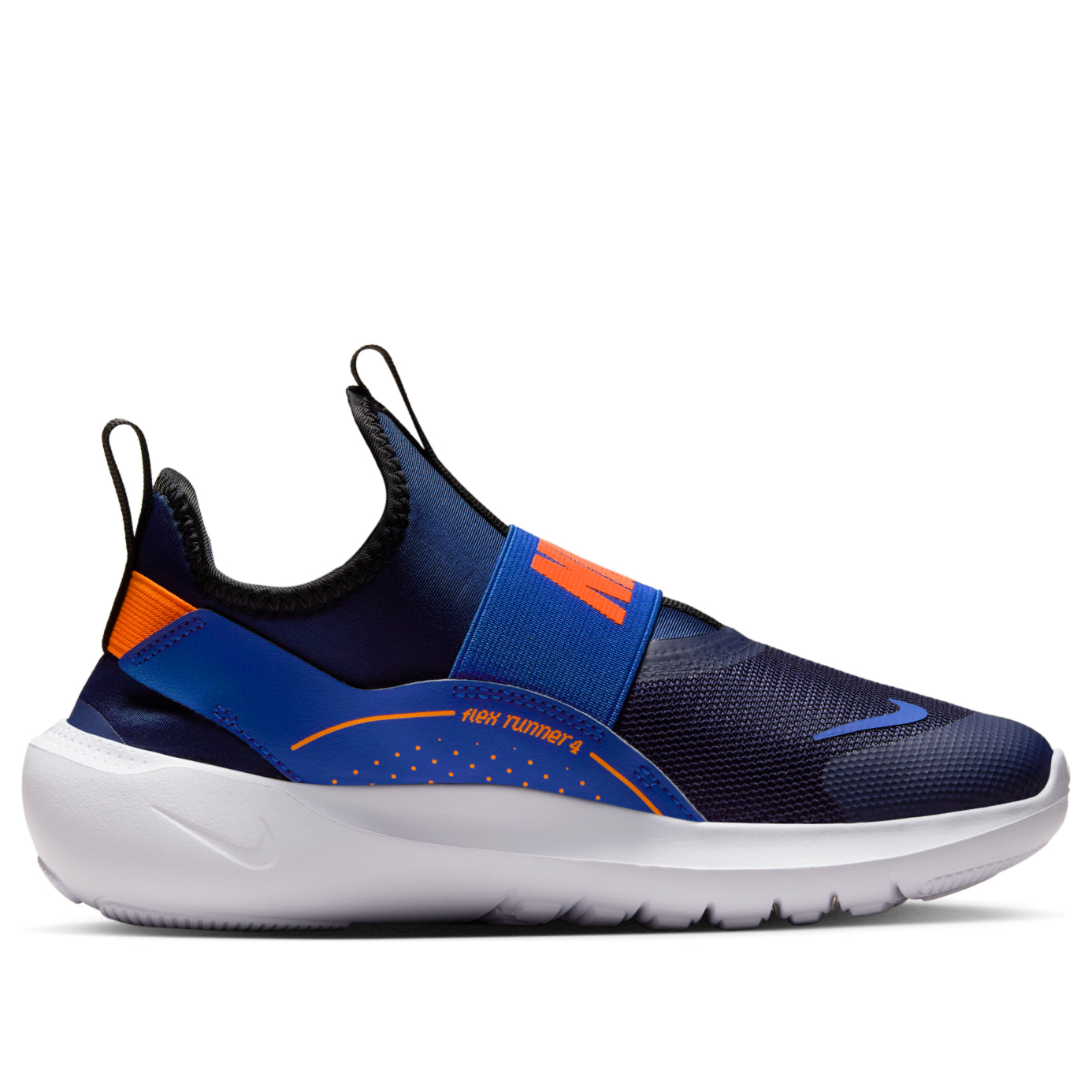 (GS) Nike Flex Runner 4 'Midnight Navy Total Orange Royal' IF2893-401