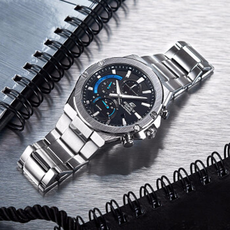 CASIO Waterproof EDIFICE Sapphire Crystal Solar Powered Mens Silver Analog EFS-S560YD-1APRD