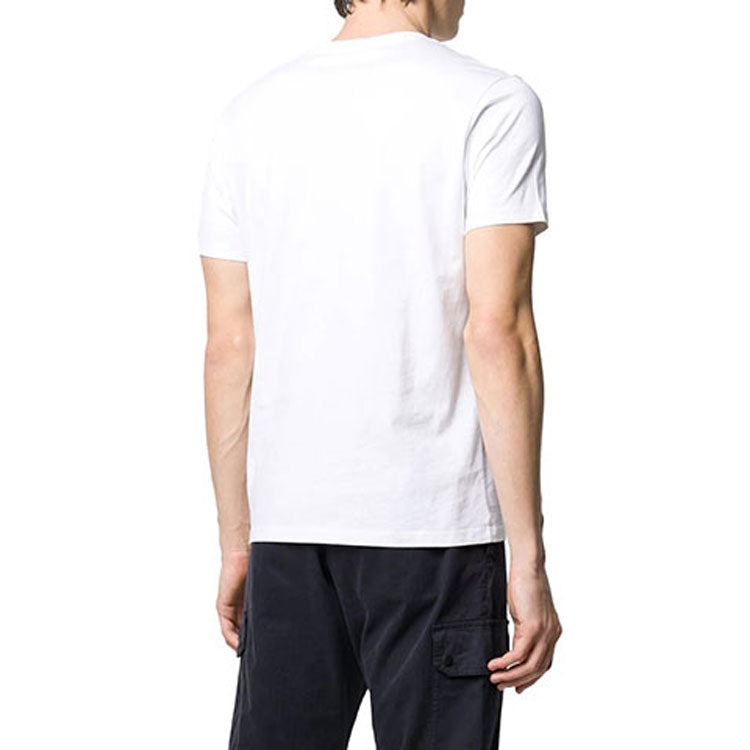 Men's KENZO Printing Round Neck Short Sleeve White FA55TS-0494YC