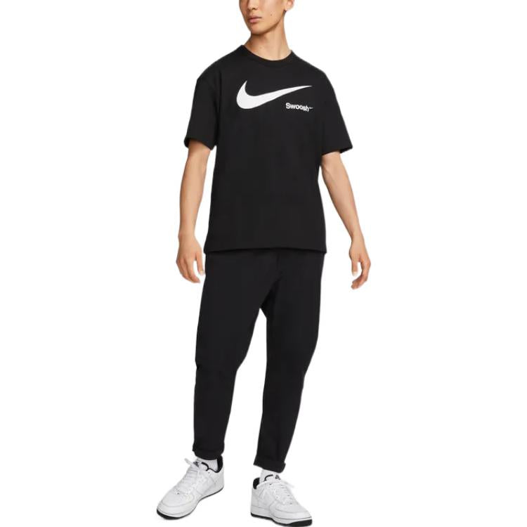 Nike Alphabet Logo Printing Round Neck Pullover Short Sleeve Black DX6309-010