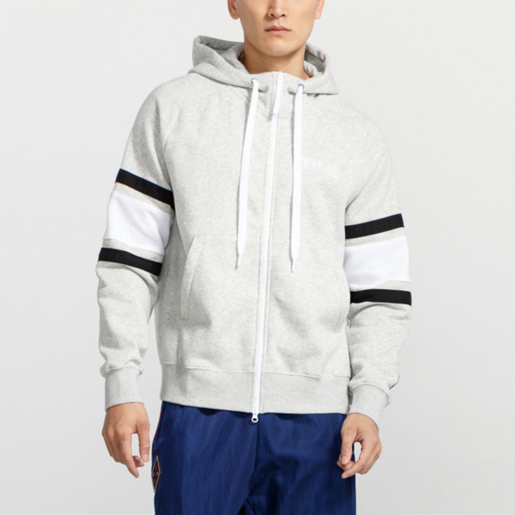Nike Air Full-length zipper Cardigan Fleece Lined Hooded Jacket Gray BV5150-050