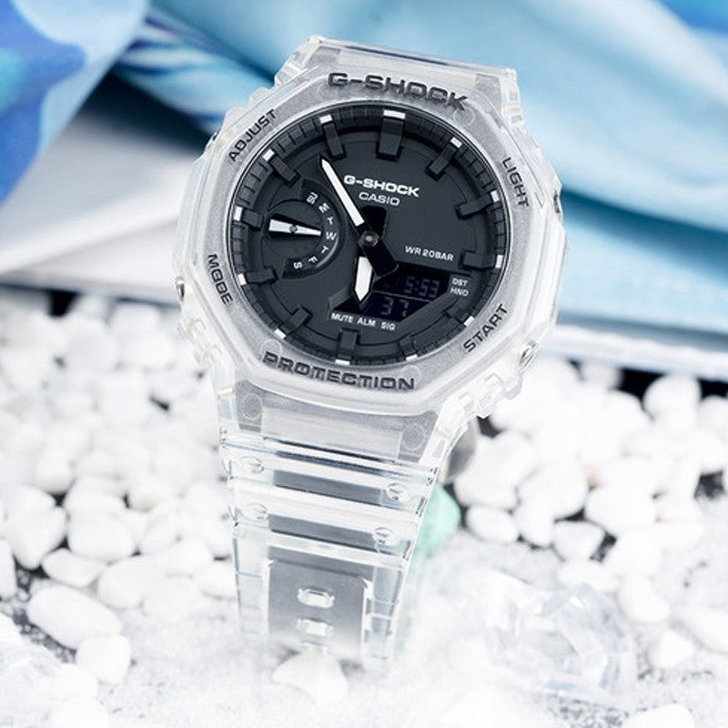 CASIO G-Shock Analog-Digital 'White Set' GA-2100SKE-7APRGMA-S110MP-7APR